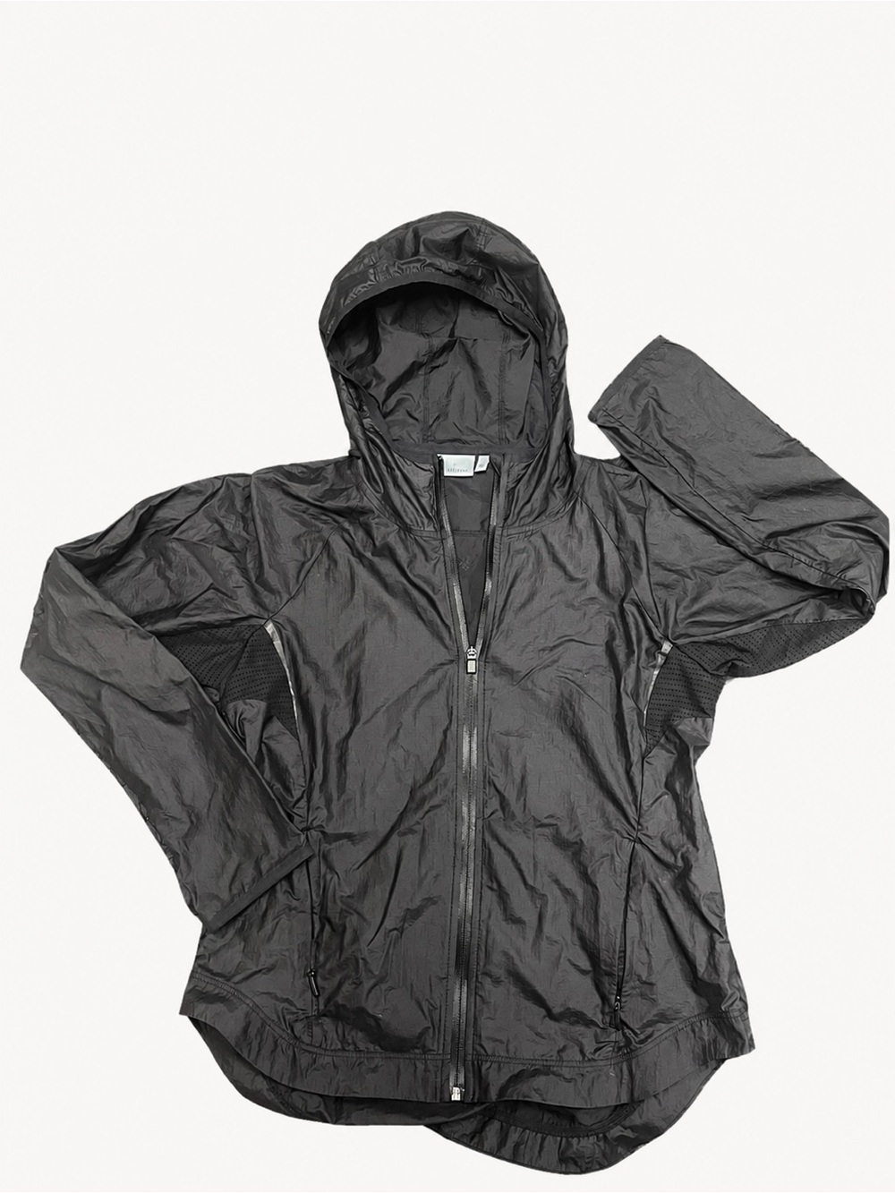 Athleta lLightweight Black Hooded Windbreaker Jacket